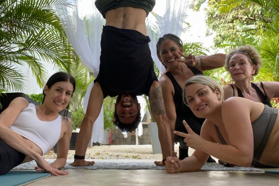 Morning yoga and meditation class at the Sanctuary