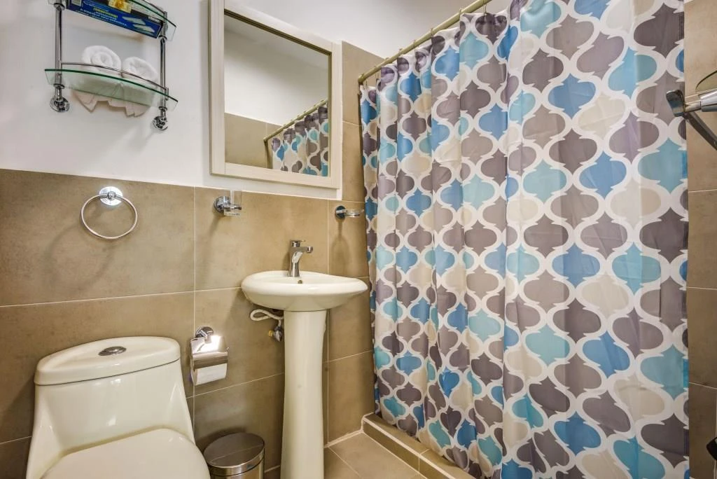 Private bathroom with shower at The Sanctuary