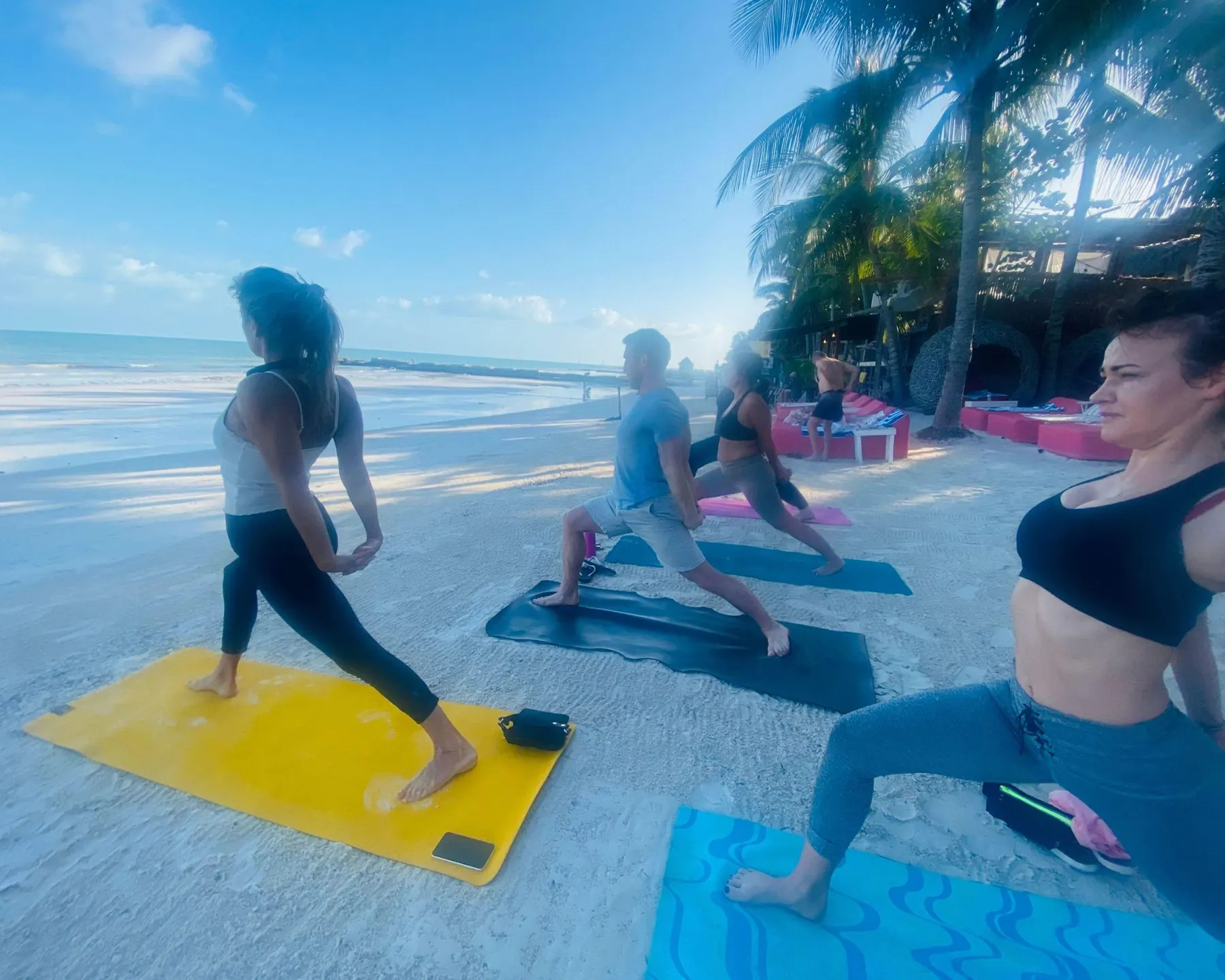 Yoga on the beach of Holbox Island